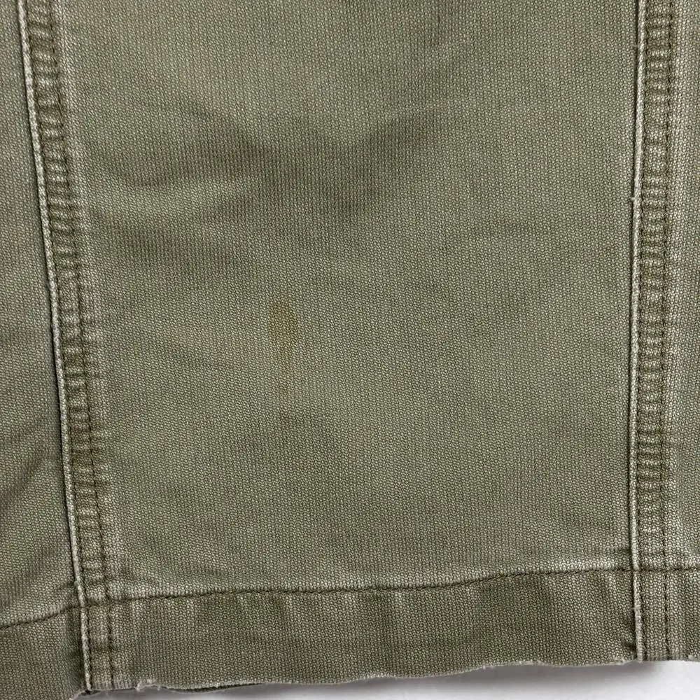 Levi's Surplus Olive Green Maxi Pencil Skirt Women's Size 2 Grunge Skater AS IS